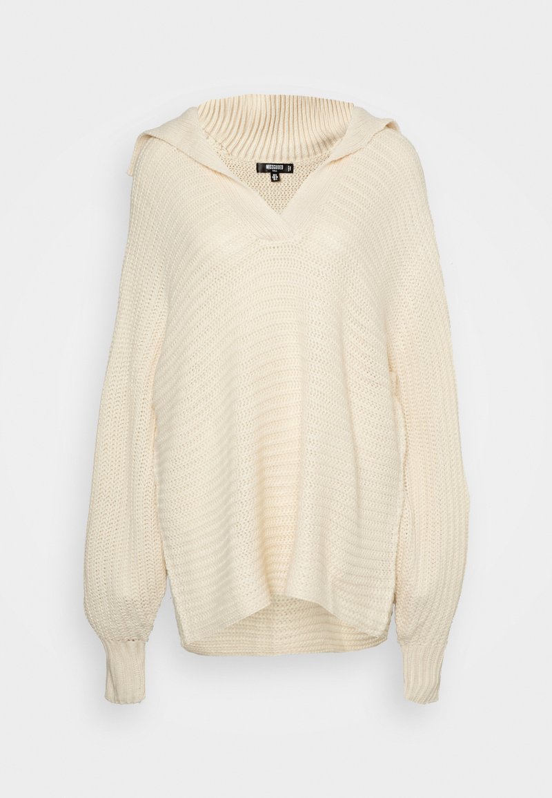 Missguided Tall SAILOR COLLAR JUMPER Strickpullover stone/stein