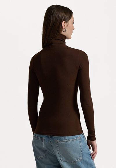 Polo Ralph Lauren STRETCH RIBBED TURTLENECK - Topper langermet - circuit brown