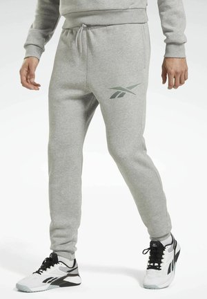 IDENTITY - Tracksuit bottoms - medium grey heather harmony green