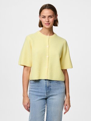 PCSILLY O-NECK - Cardigan - pale banana