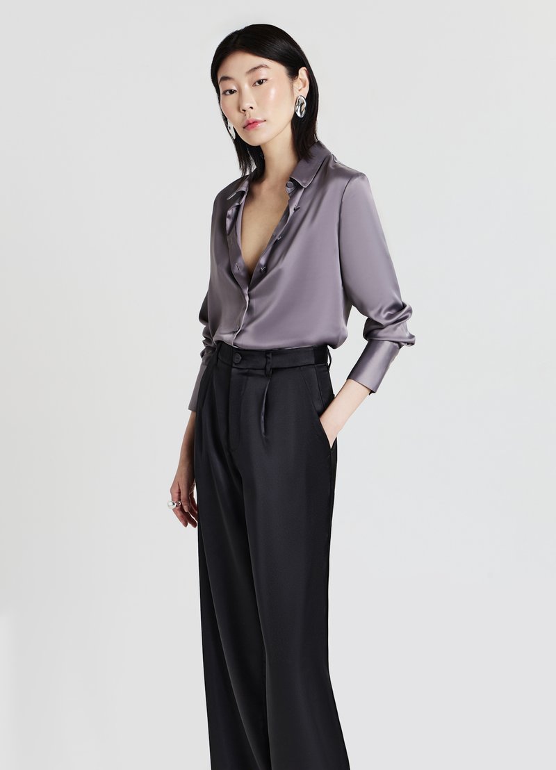 Calliope CROP SIMIL - Camicia - dark grey