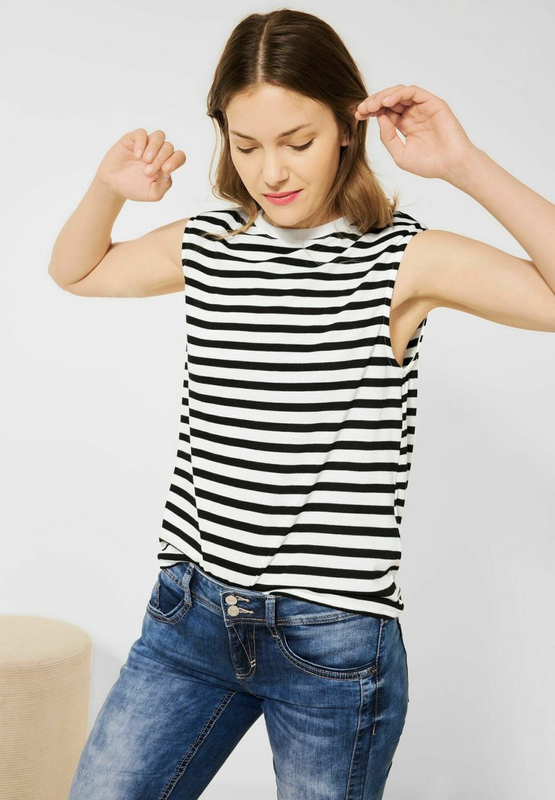 Damen T-Shirts | Street One MIT SCHULTERPOLSTERN Top schwarz - RT60056 Damen T-Shirts | Street One MIT SCHULTERPOLSTERN Top schwarz - RT60056