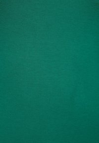 Tessuto di cotone verde con una trama liscia e rigata, caratterizzato da un colore uniforme e senza motivi o dettagli hardware visibili.