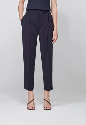 BOSS TAPIA SMART TROUSERS WITH BELT - Pantalones - open blue