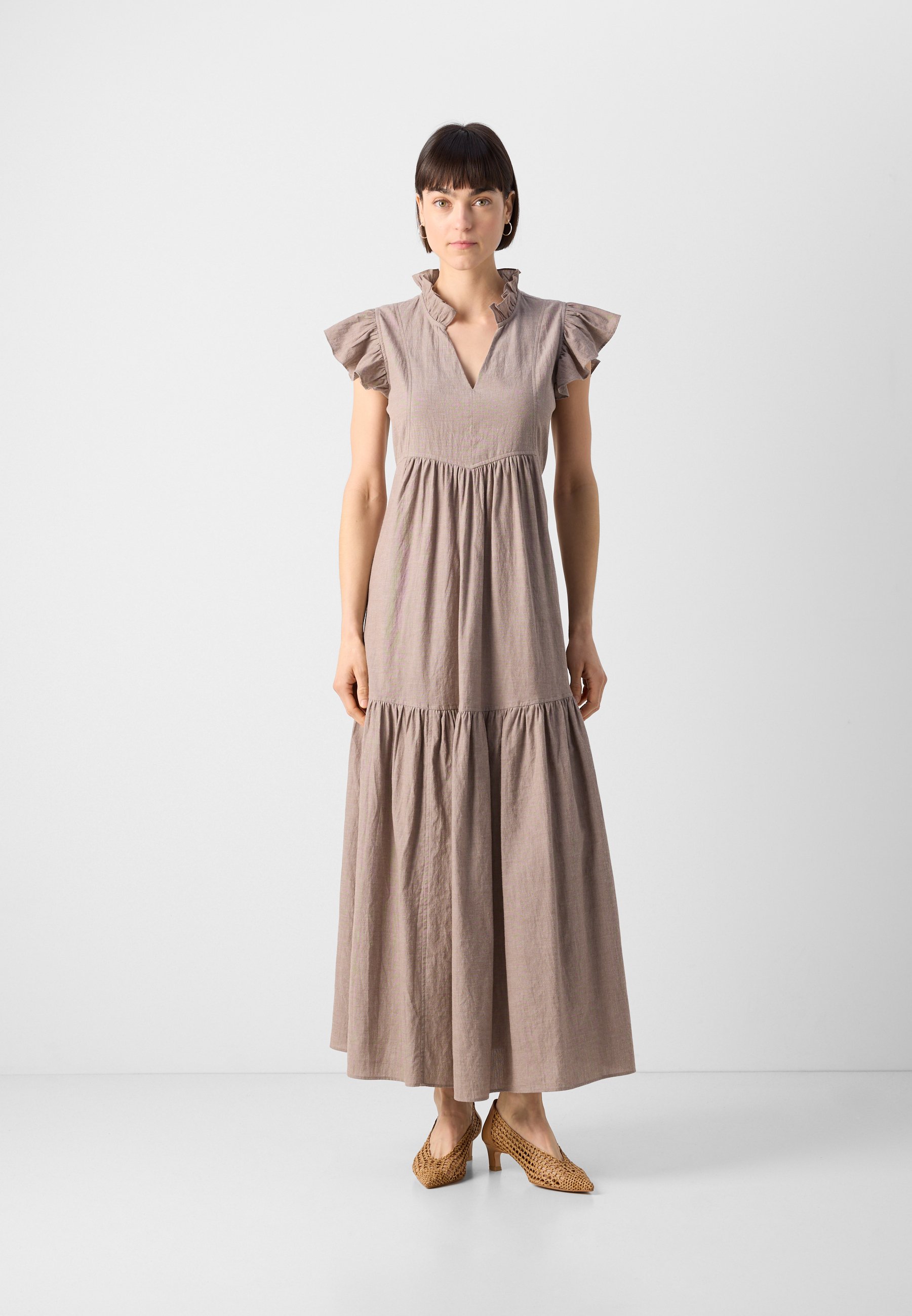 Mos Mosh IZHA DRESS - Maxi dress - chocolate chip/brown - Zalando