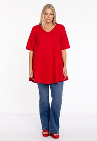 YOEK WITH SHORT SLEEVES - Tunika - red