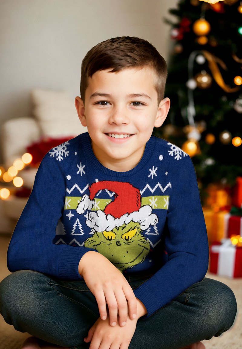 Sweater met print - Donkergrijs/De Grinch - KINDEREN | H&M BE