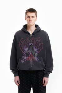 FAVELA CASTLE UNISEX - Zip-up sweatshirt - black washed