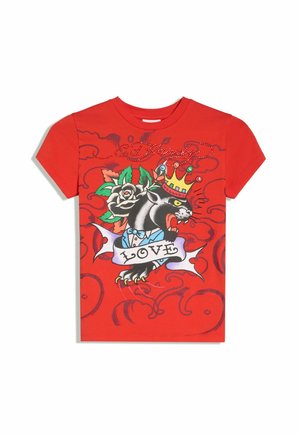 Bershka, ED HARDY TSHIRT - T-shirt imprimé - red