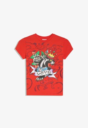 Bershka, ED HARDY TSHIRT - T-shirt imprimé - red