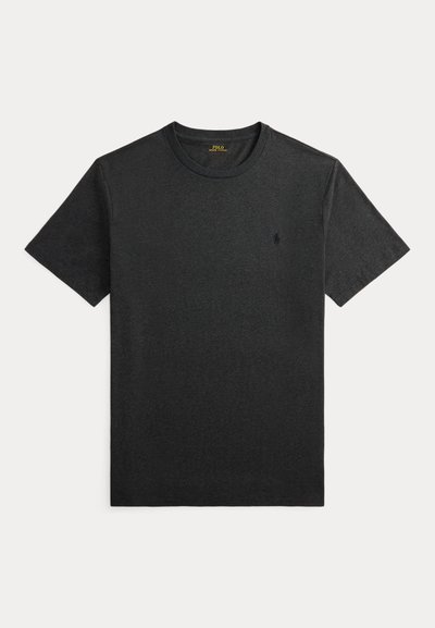 Μαύρο βαμβακερό T-shirt με κοντά μανίκια, λαιμόκοψη και μικρό λογότυπο Polo Ralph Lauren στο αριστερό μέρος του στήθους.