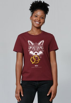 FUCHS - T-shirt imprimé - burgundy
