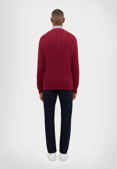 Polo Ralph Lauren CABLE KNIT COTTON JUMPER - Jumper - red carpet