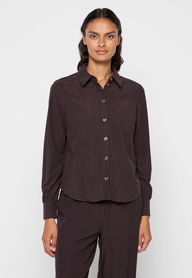 Vero Moda Overhemdblouse donkerbruin