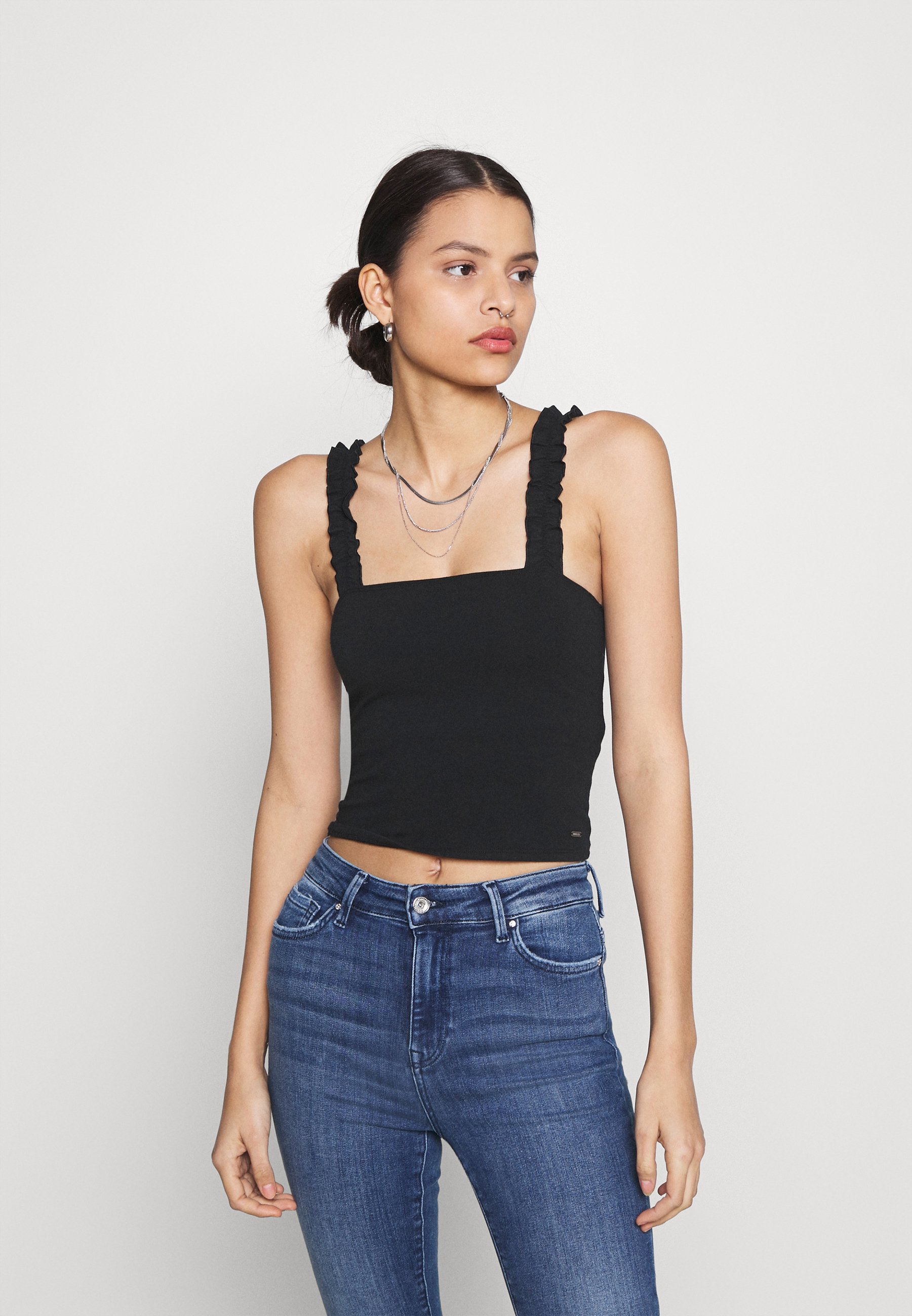 ruffle strap cami top