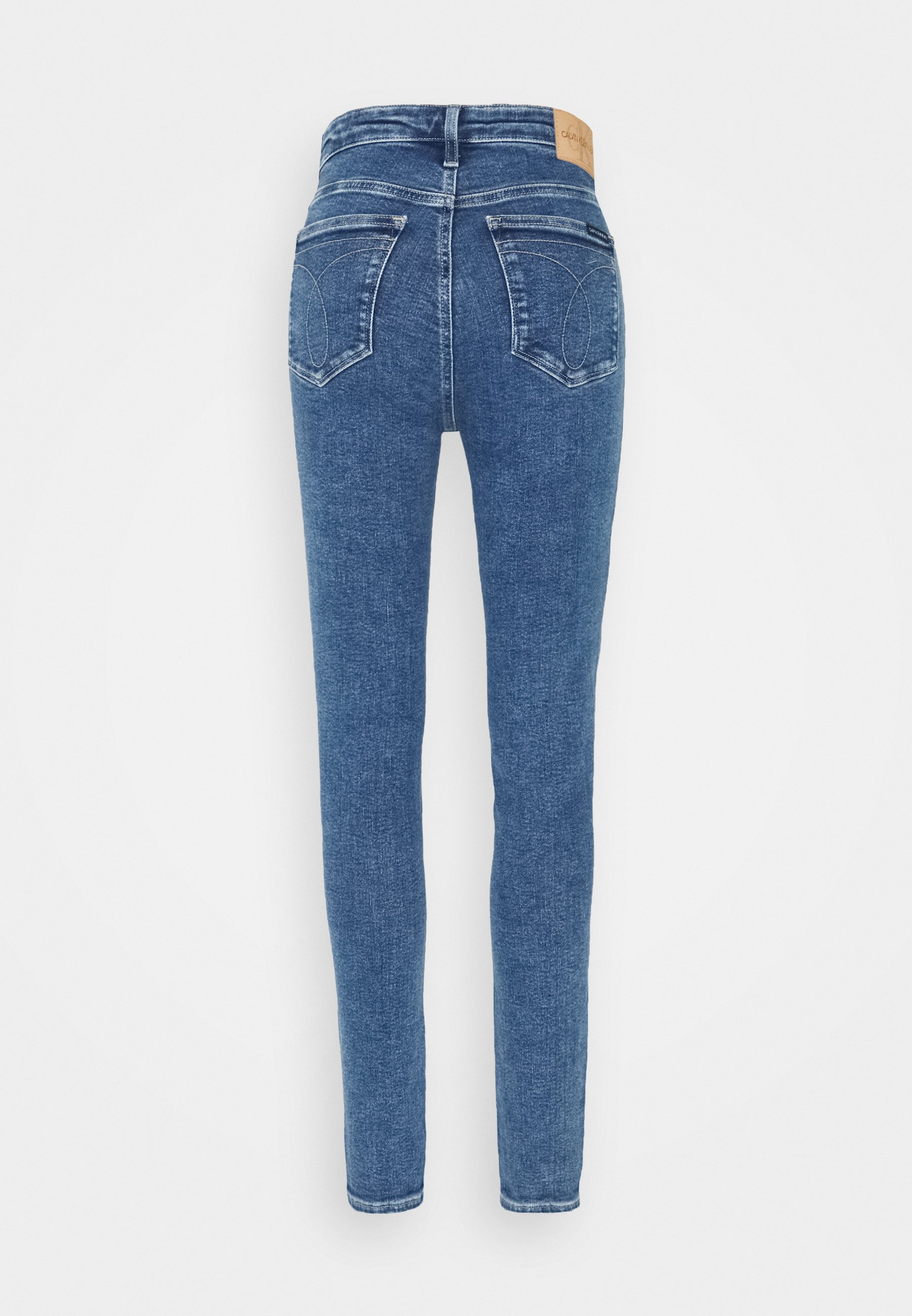 Calvin Klein Jeans HIGH RISE SKINNY - Aptempti džinsai - blue/mėlynų džinsų  - Zalando.lt
