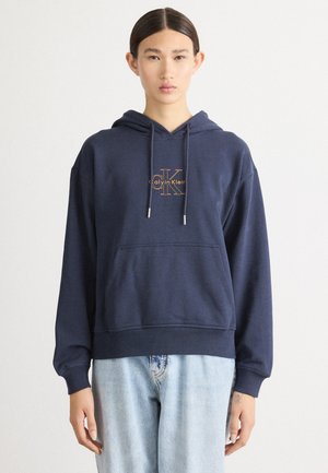 CLASSIC FOIL MONOLOGO HOOD - Sweatshirt - inkwell