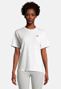 Fila BARI 2PACK - Camiseta estampada - bright white light grey melange