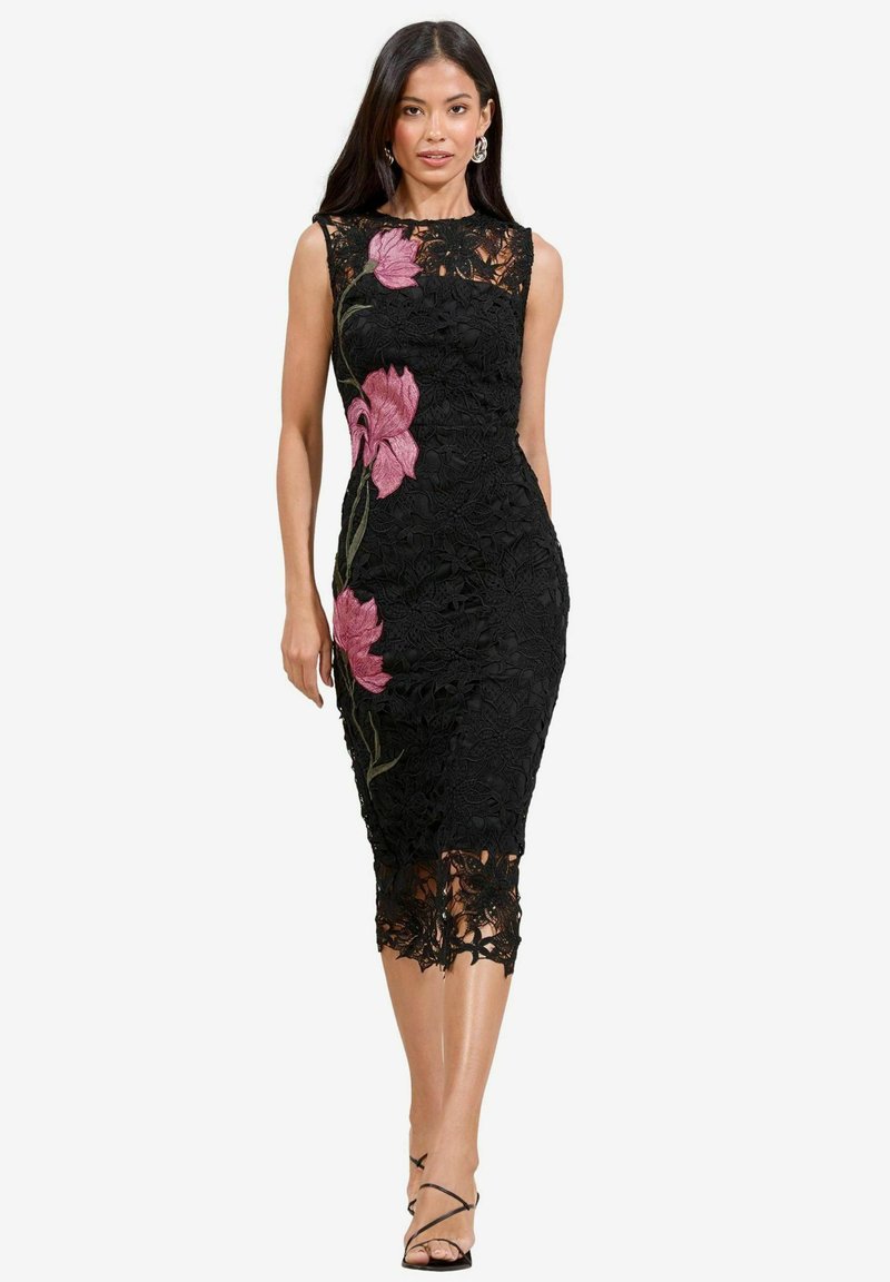 strapless open back dress Modesta Vacation Summer Party Dress For Women, Floral Printed Fitted F main image 1