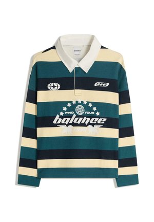 Bershka PRINTED PLUSH - Polo majica - green