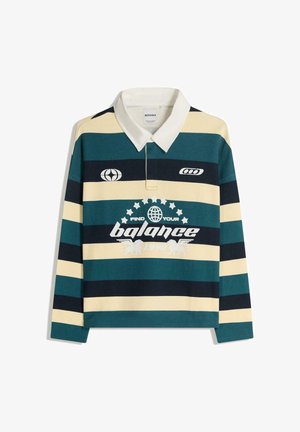 Bershka PRINTED PLUSH - Polo majica - green