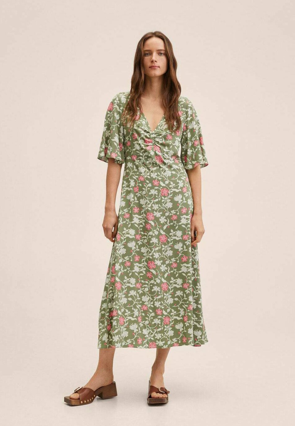 Mango MINA - Vestido informal - kaki/caqui - Zalando.es