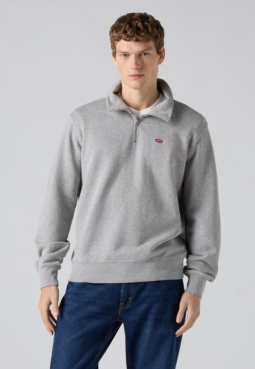 Levi's® ORIGINAL HM 1/4 ZIP - Bluză de molton - lse_mid tone grey heather