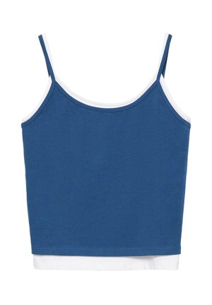 PULL&BEAR DOUBLE-LAYER STRAPPY TOP - Top - dark blue