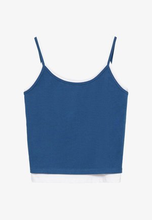 PULL&BEAR DOUBLE-LAYER STRAPPY TOP - Top - dark blue