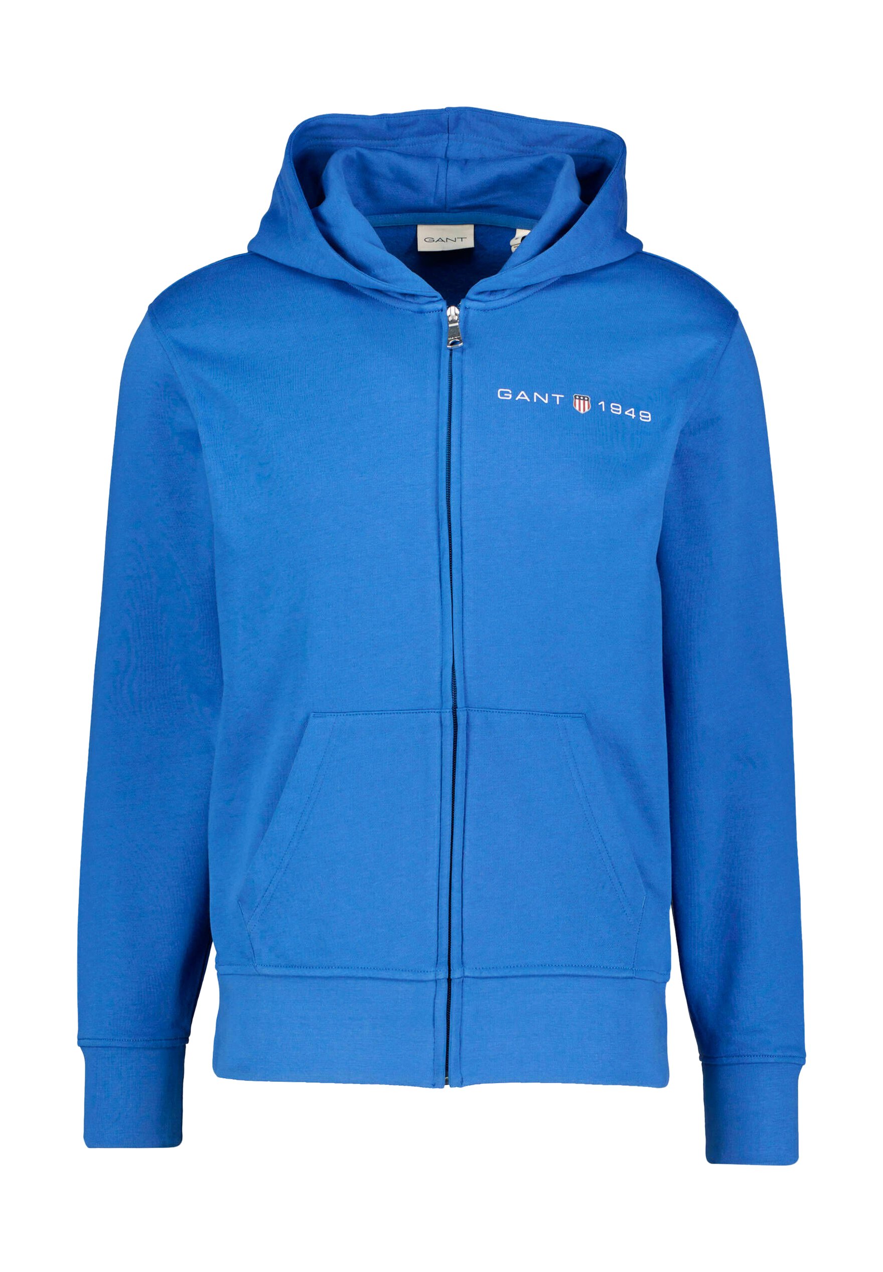 Hoodie Royalblaue Pullover GANT Zip-up Sweatshirt Royalblau/royal