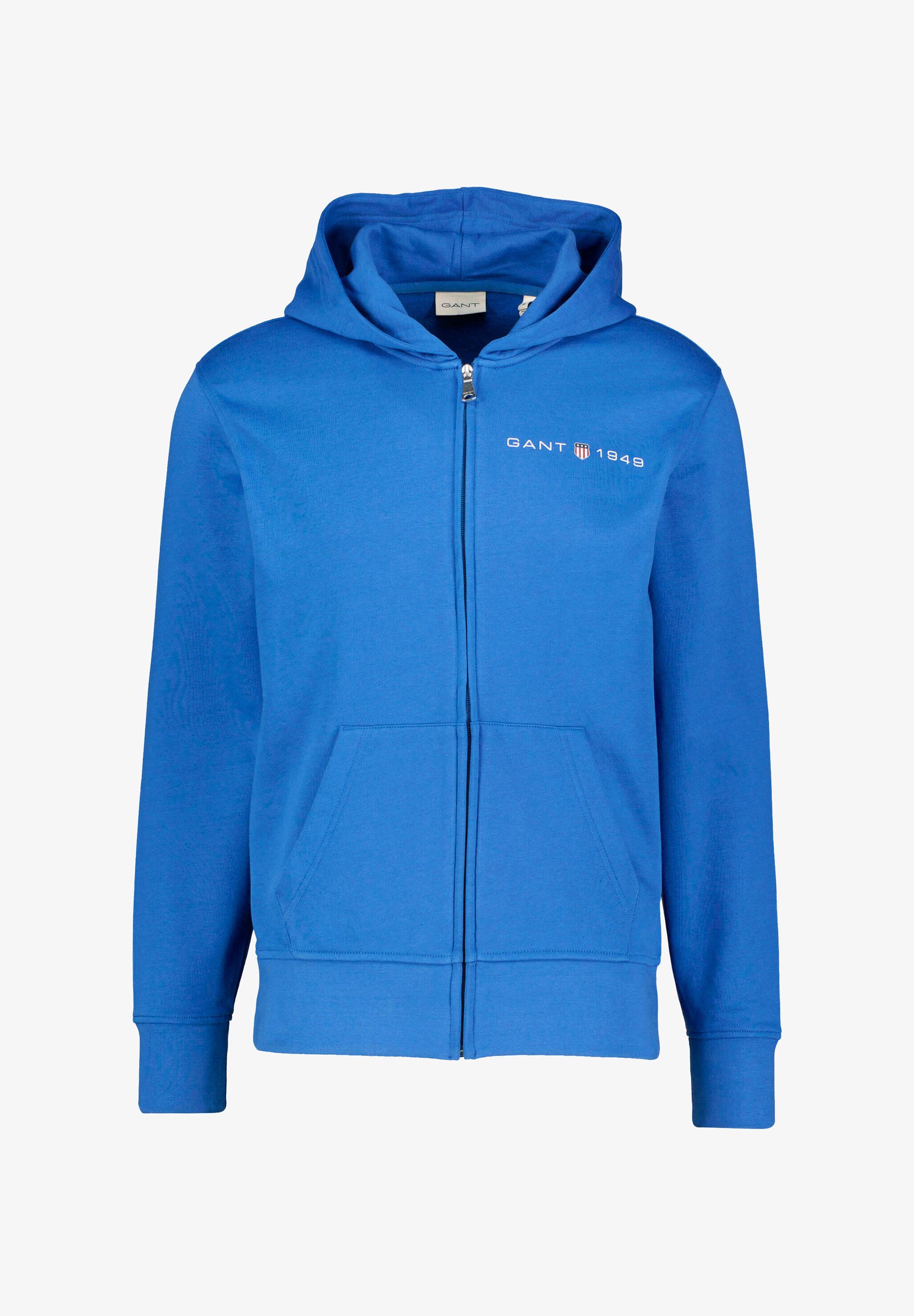 Hoodie Royalblaue Pullover GANT Zip-up Sweatshirt Royalblau/royal