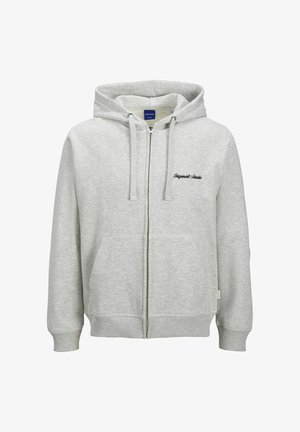 Jack & Jones, Zip Plus Size Zip - Lukuga pusa - white melange