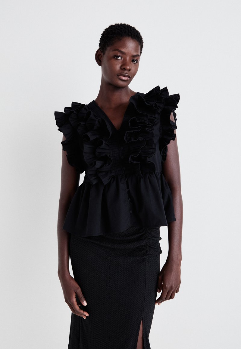 YAS YASRUNA RUFFLE - Blouse - black - Zalando.ie