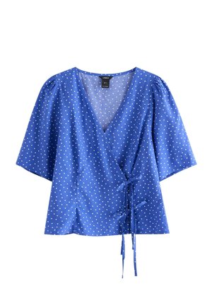 Lindex, LINDEX SHORT-SLEEVED BLOUSE LINDEX - Pusero - strong blue