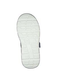 La suola della scarpa presenta un design in gomma bianca testurizzata con profonde scanalature e canali per una buona aderenza, con la taglia "26" e il marchio "superfit" in rilievo.