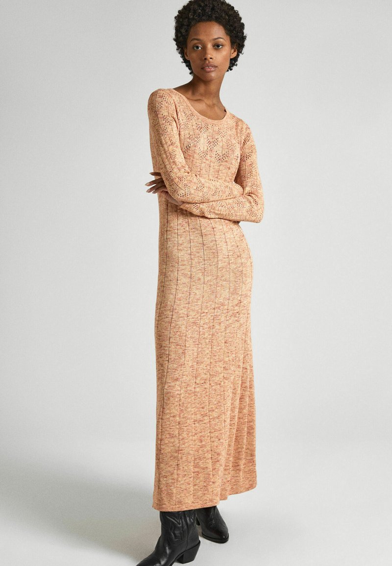 Pepe Jeans GIANNA - Robe pull - antique lace beige/beige - ZALANDO.FR