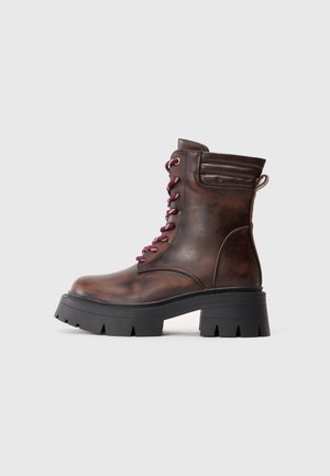 VIVVIE - Botines con cordones - brown