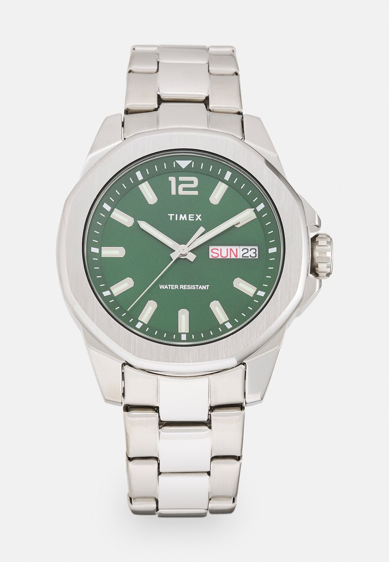 Timex ESSEX DAY DATE - Montre - silver-coloured/green