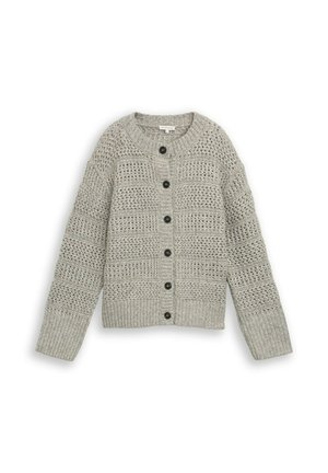 TOM TAILOR, Strickjacke - soft grey melange