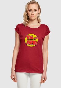 ABSOLUTE CULT TOM AND JERRY - CIRCLE LOGO - Triko s potiskem - burgundy