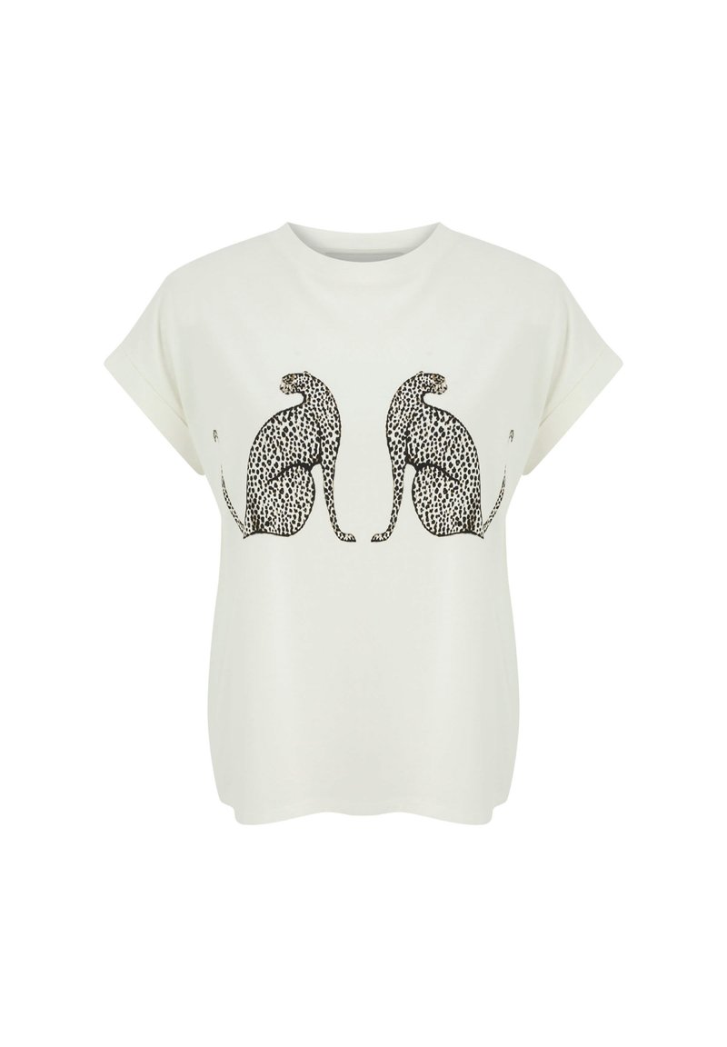 Damen T-Shirts | Ipekyol VISUAL PRINTED T-Shirt print ecru/weiß - BB99937 Damen T-Shirts | Ipekyol VISUAL PRINTED T-Shirt print ecru/weiß - BB99937