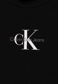 Calvin Klein Jeans MONOLOGO ROLL NECK - Maglietta a manica lunga - black