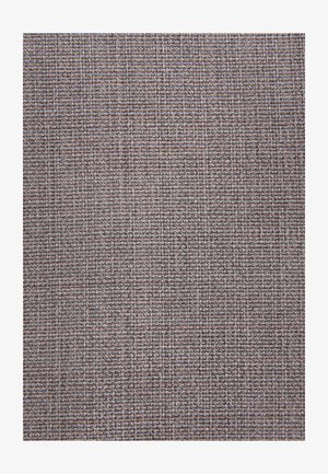 Texturerad grått tyg med ett tätt vävmönster. Materialet verkar hållbart med subtila nyansvariationer genom hela ytan.