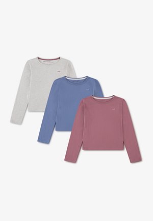 TEE 3 PACK - Camisola de manga comprida - mauve/blue/beige