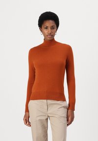 pure cashmere SIMPLE HIGH NECK SWEATER - Pulover - heather orange