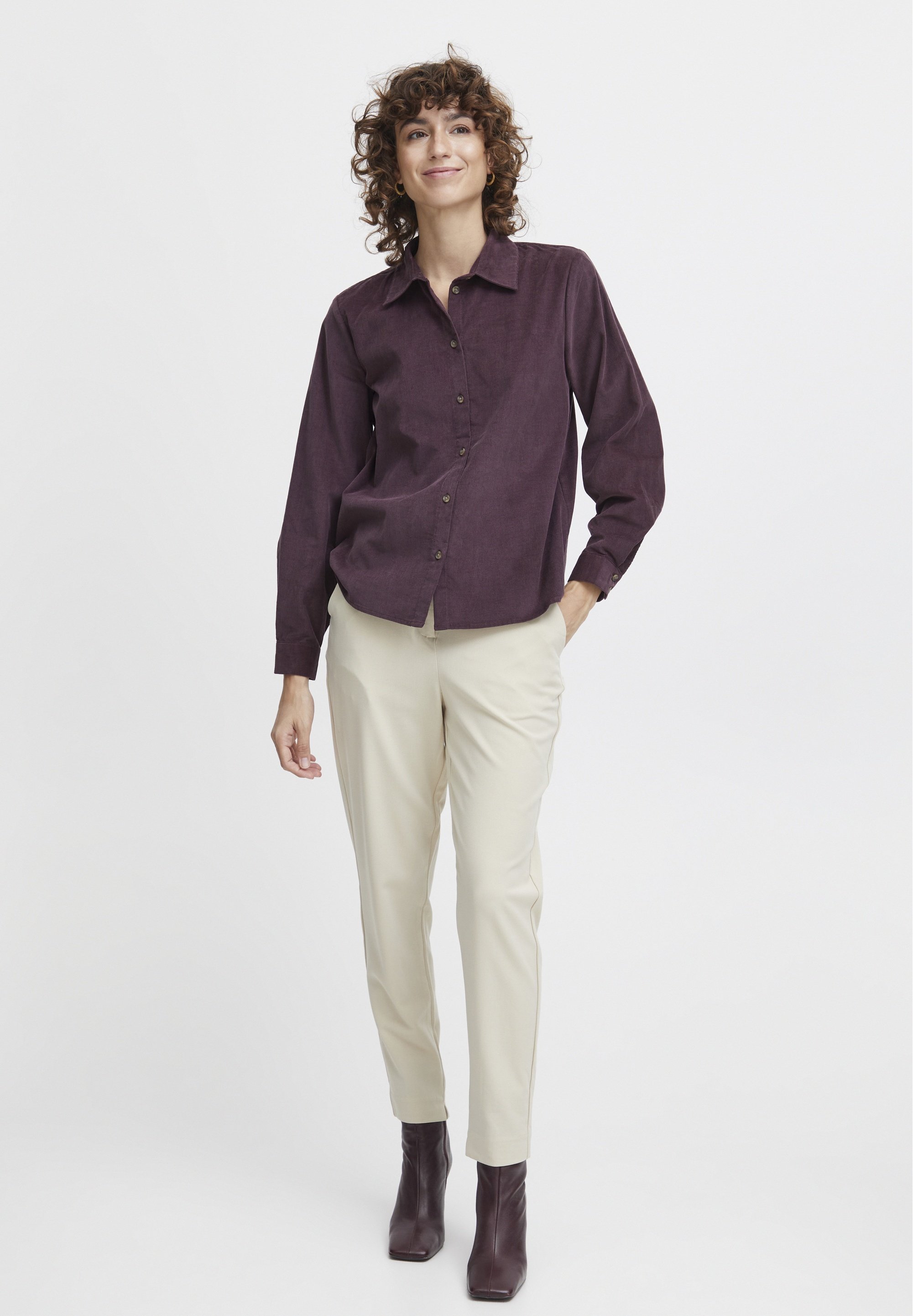 売れ筋商品|||ビーヤング シャツ レディース トップス BYDINIA - Button-down blouse - plum perfect b.young BYDINIA - Button-down blouse - plum perfect/purple