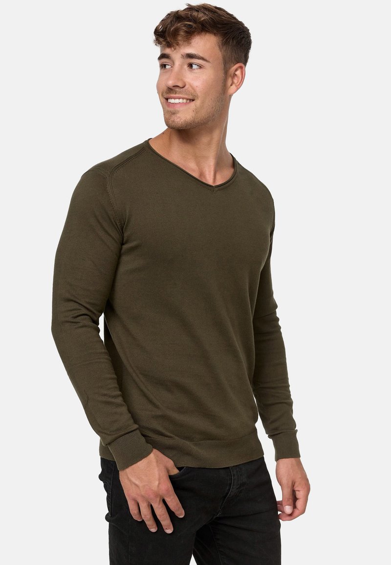 INDICODE JEANS BEAM Pullover army/vert foncé ZALANDO.FR