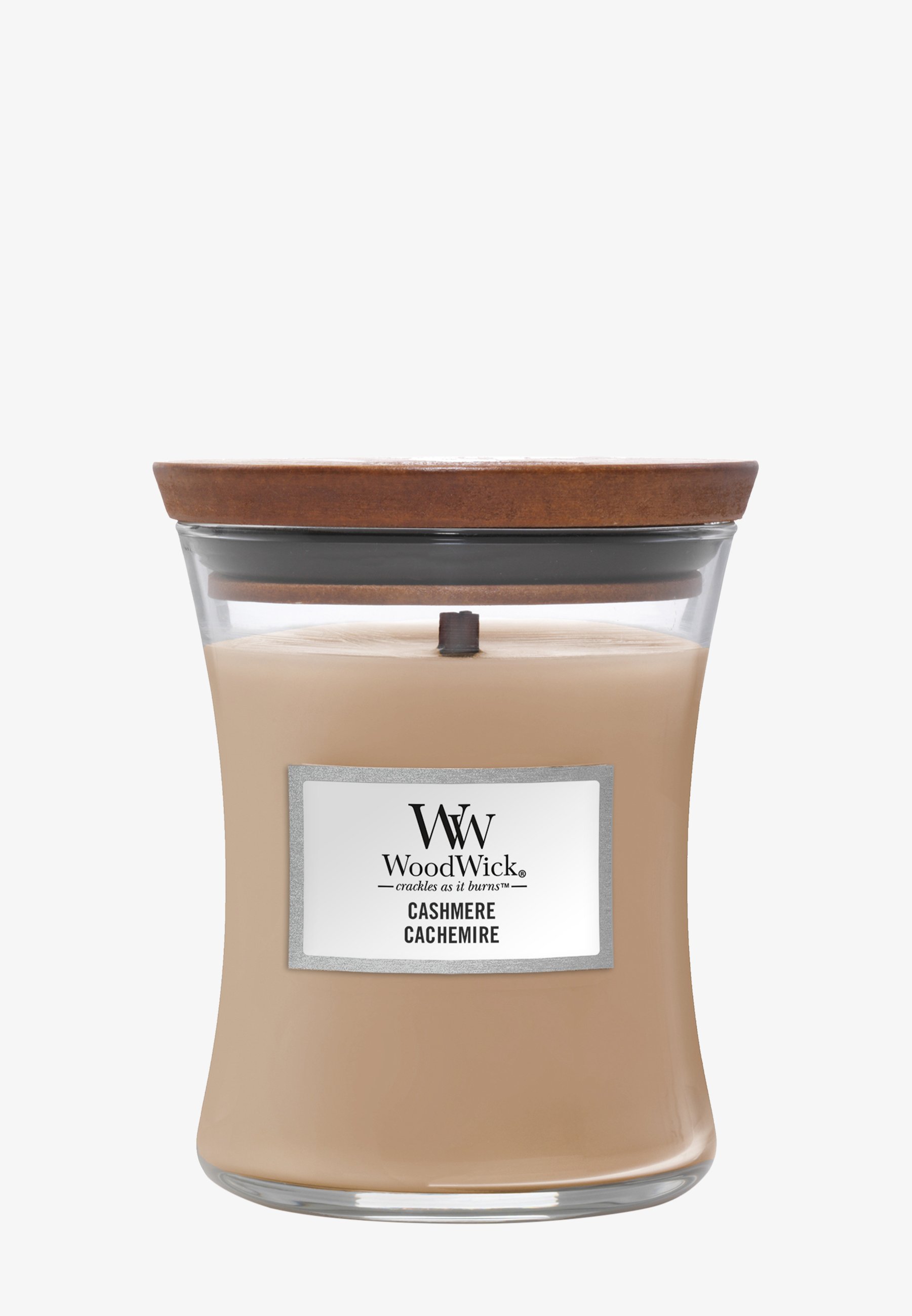Woodwick MEDIUM JAR CASHMERE - Duftkerze - brown/schwarz