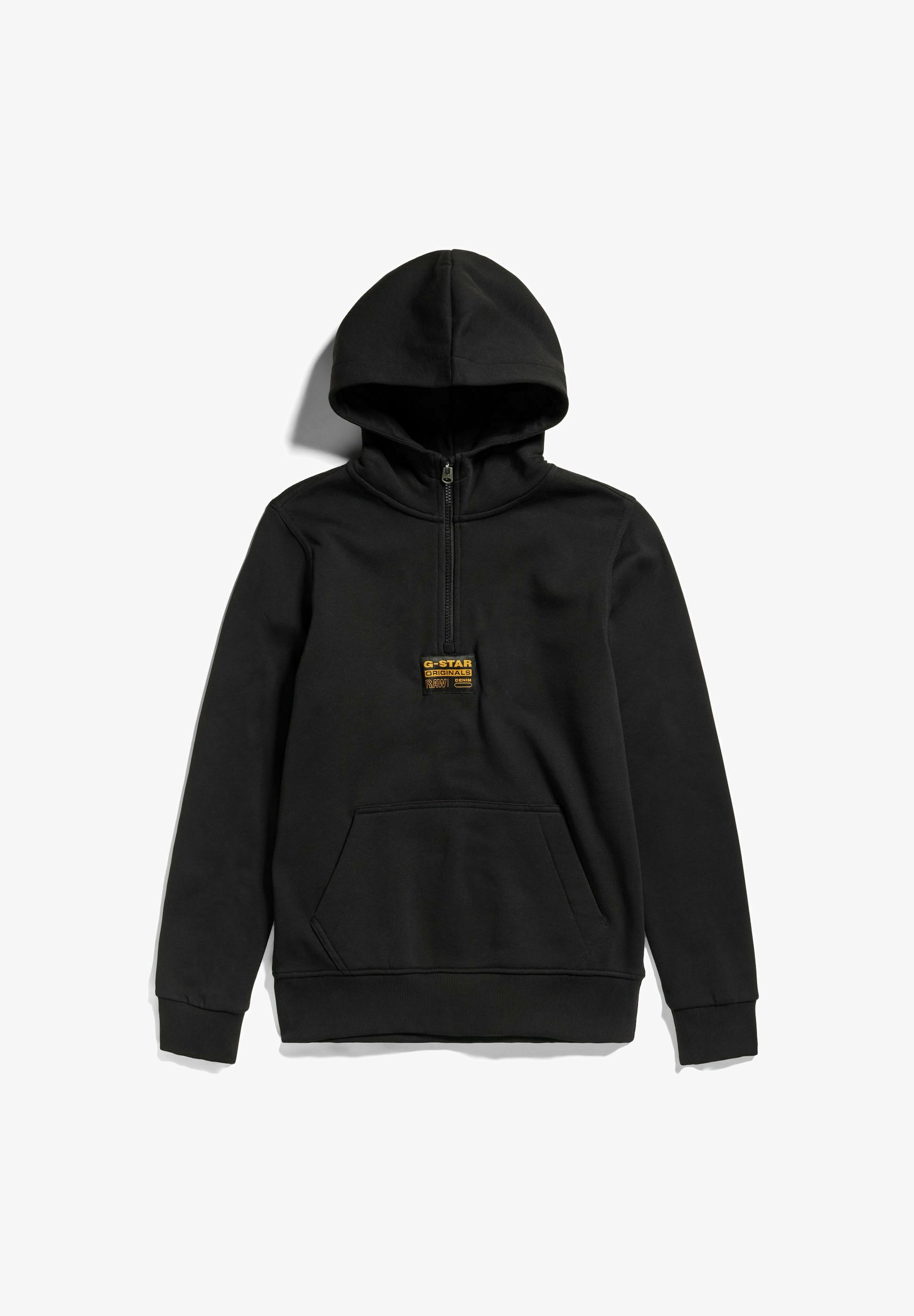 G-STAR HOODED HALF ZIP REGULAR Felpa con cappuccio dk black
