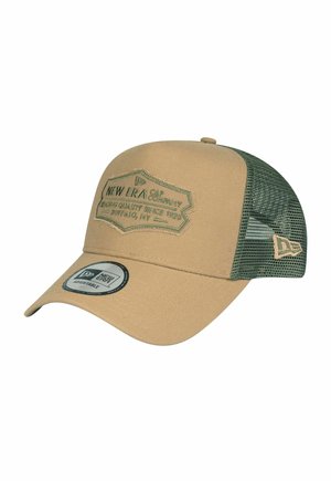 AFRAME TRUCKER RETRO PATCH - Cap - brown olive
